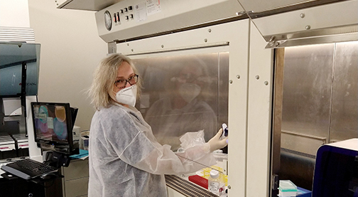 Dr. Grace Athas in Lab